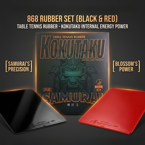 Table Tennis Racket - Conjunto de Borrachas Kokutaku Sakura 868,
