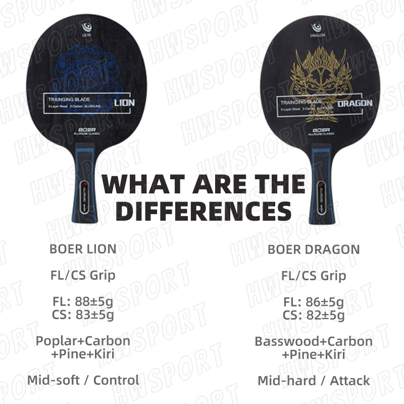 BOER LION DRAGON Lâmina de tên - Table Tennis Zhang Jike avaliação e preço